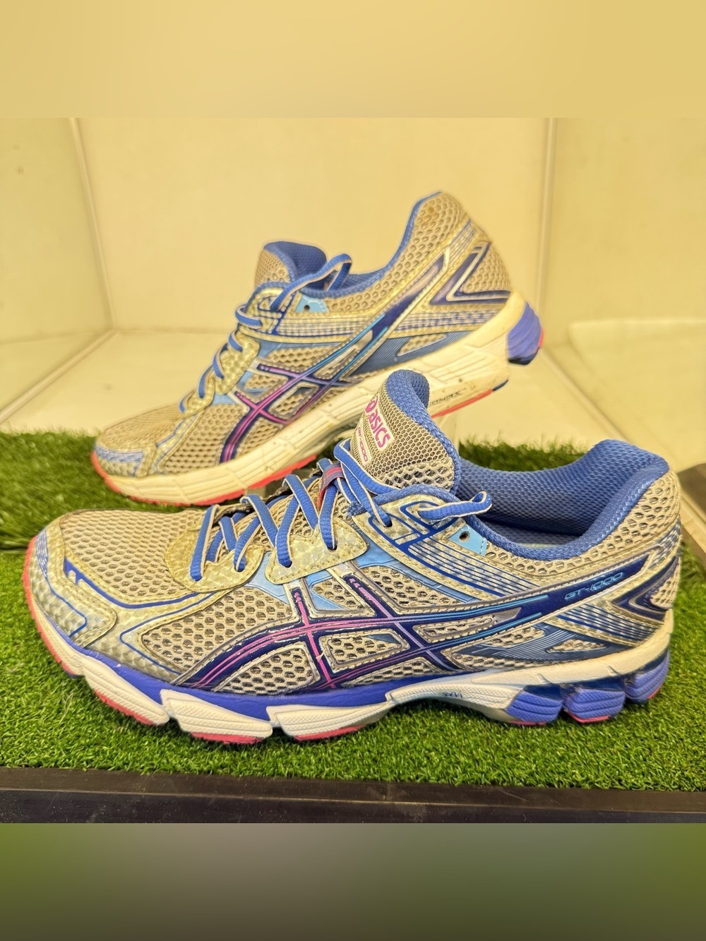 ASICS GT-1000 Womens Running Shoes Silver/Blue/Pink